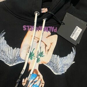 Palm Angels Black Garment with Label Detail